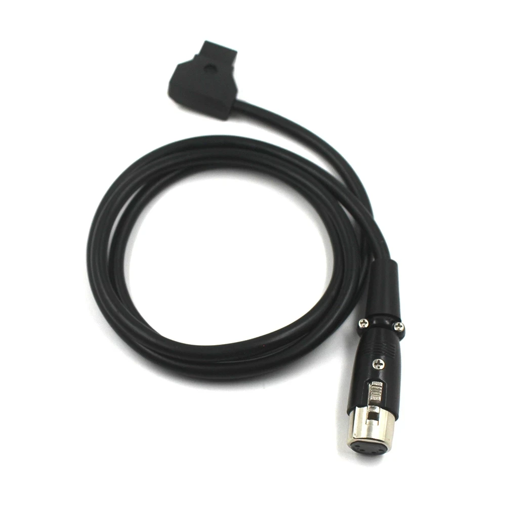 Adaptador de Cable de alimentación de resorte en espiral d-tap macho a Mini XLR 4 pines hembra 12V para TVLogic 058 Monitor/Cable de Monitor ARRI - imagen 2