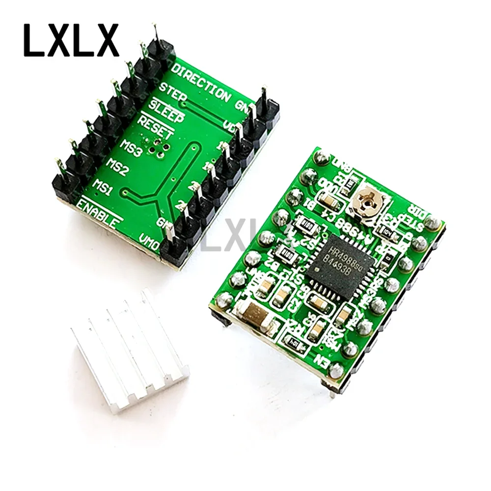 Controlador de Motor paso a paso, placa verde de disipador de calor para impresora 3D, 5 piezas, A4988, DRV8825, Reprap - imagen 3