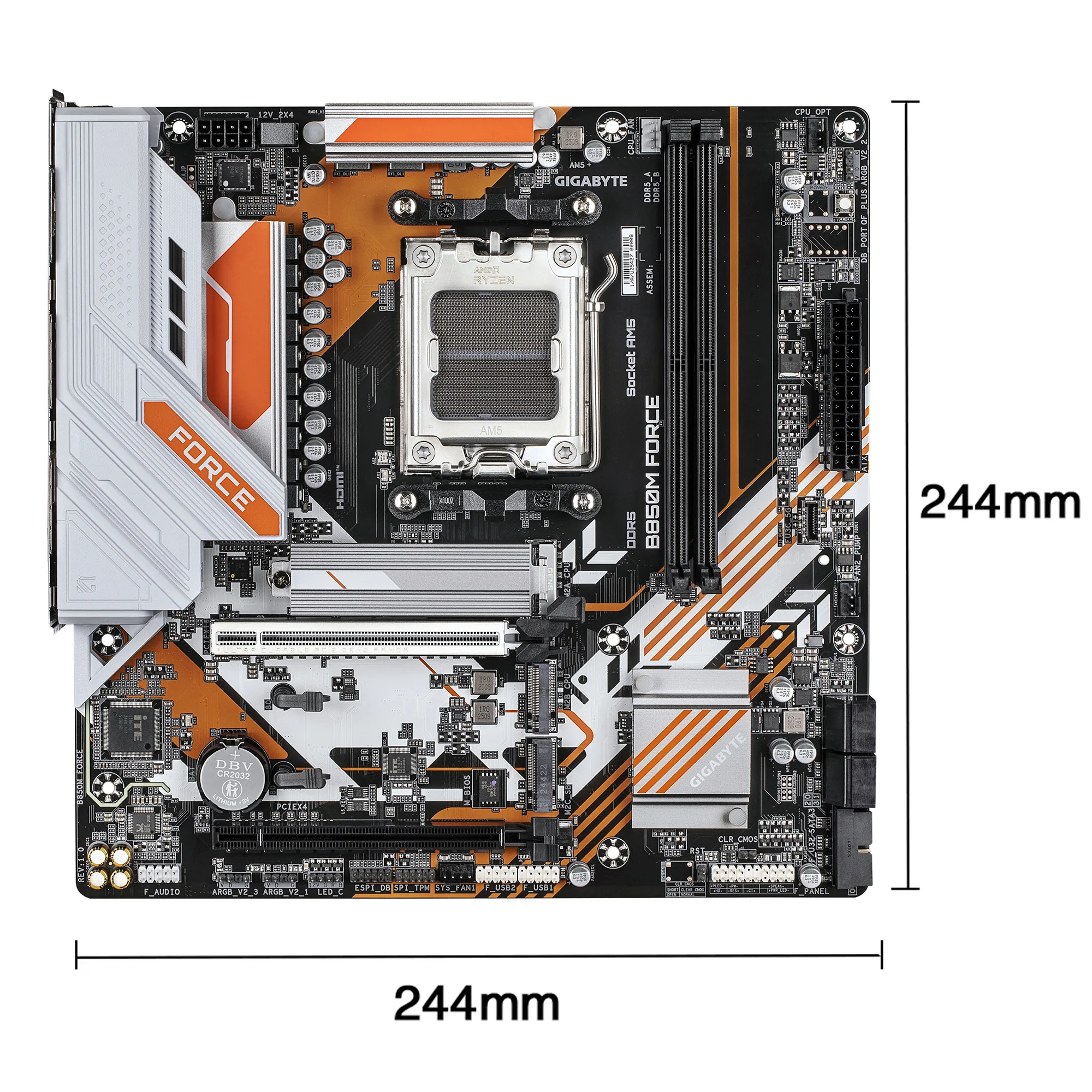 GIGABYTE nuevo B850M FORCE placa base Socket AM5 para Ryzen 9000 8000 7000 Series CPU doble canal Micro ATX DDR5 SATA3 M.2 - imagen 2