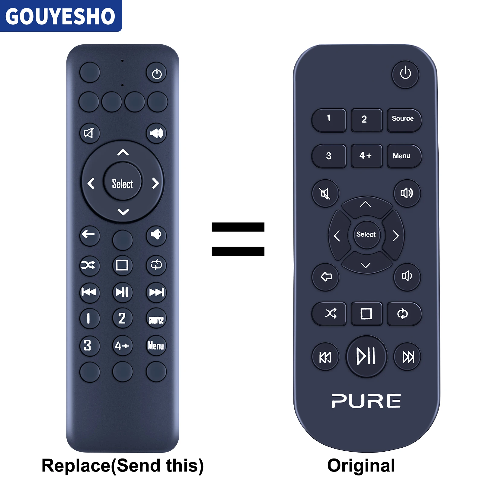 Nuevo mando a distancia de repuesto para sistema de música todo en uno Bluetooth Pure EVOKE C-D4