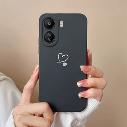 Xiaomi Redmi 13C Funda Silicona Líquida Love Heart Protección Cámara
