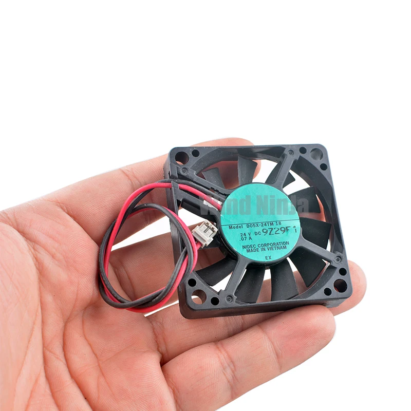 Nuevo D05X-24TM 5cm 50mm ventilador de flujo Axial 50x50x10mm DC24V 0.07A ventilador de refrigeración de 2 pines para fuente de alimentación del convertidor de frecuencia - imagen 5