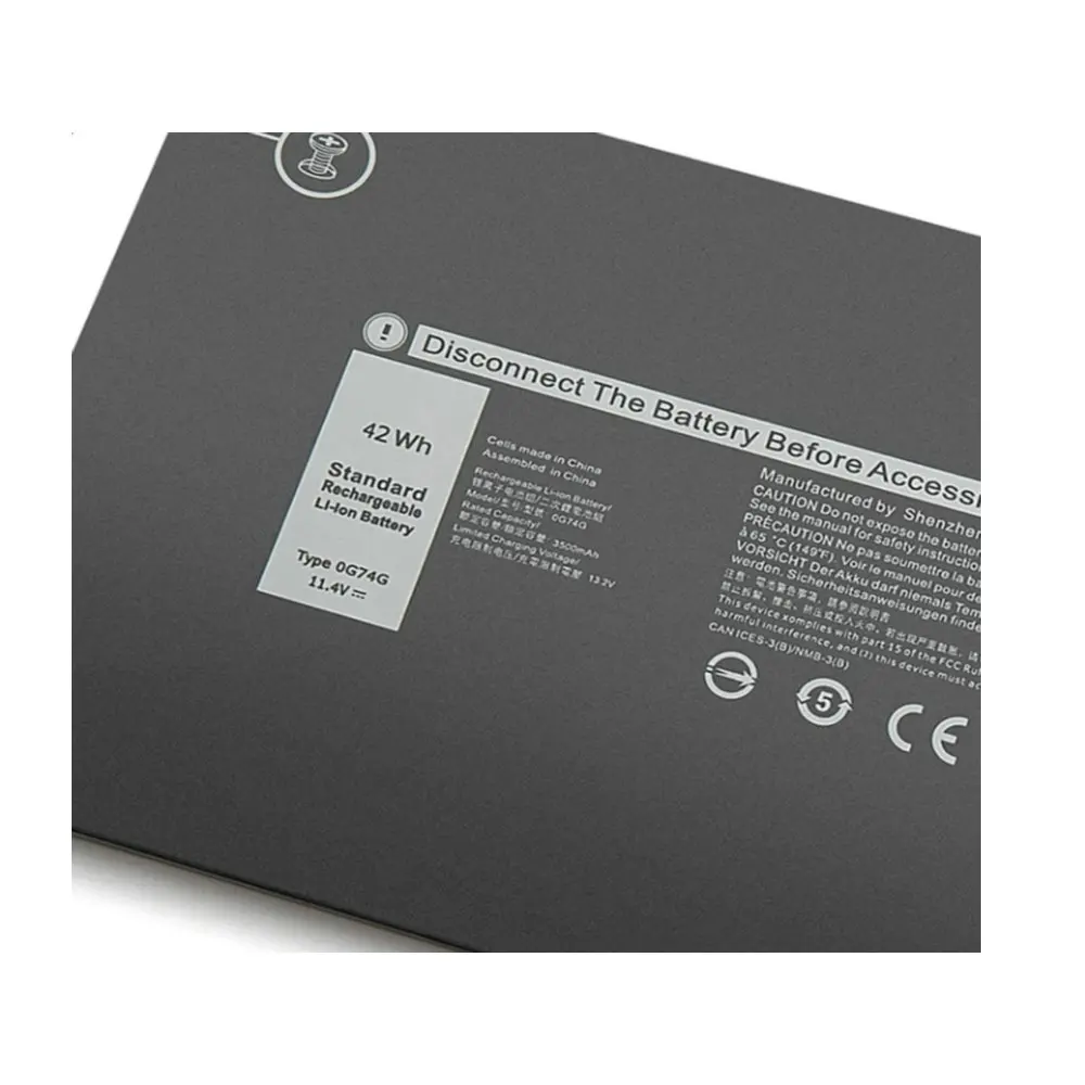 batería del ordenador portátil de 11.4V 42Wh OG74G 02PFPW para la serie Dell Latitude 5300 5310 7300 7400