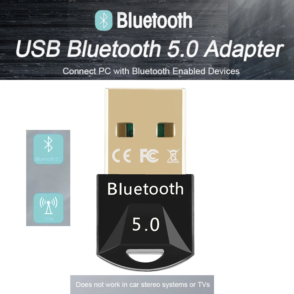Receptor adaptador USB compatible con Bluetooth 5,0, Dongle inalámbrico BT, transmisor de alta velocidad, adaptador USB inalámbrico - imagen 2