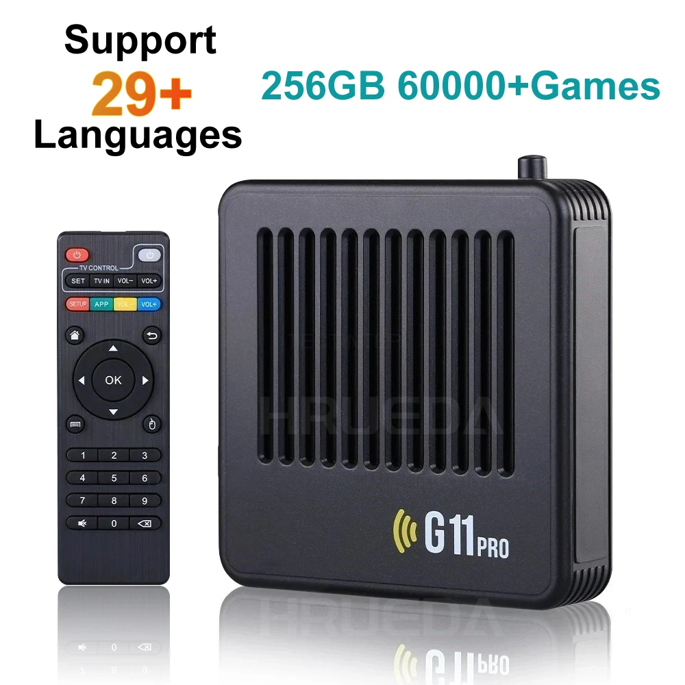 G11 Pro Game Box consola de videojuegos, 256G, más de 60000 juegos Retro integrados, mando inalámbrico de 2,4G, 4K, HD, TV Box, consola de juegos para PS1/GBA - imagen 5
