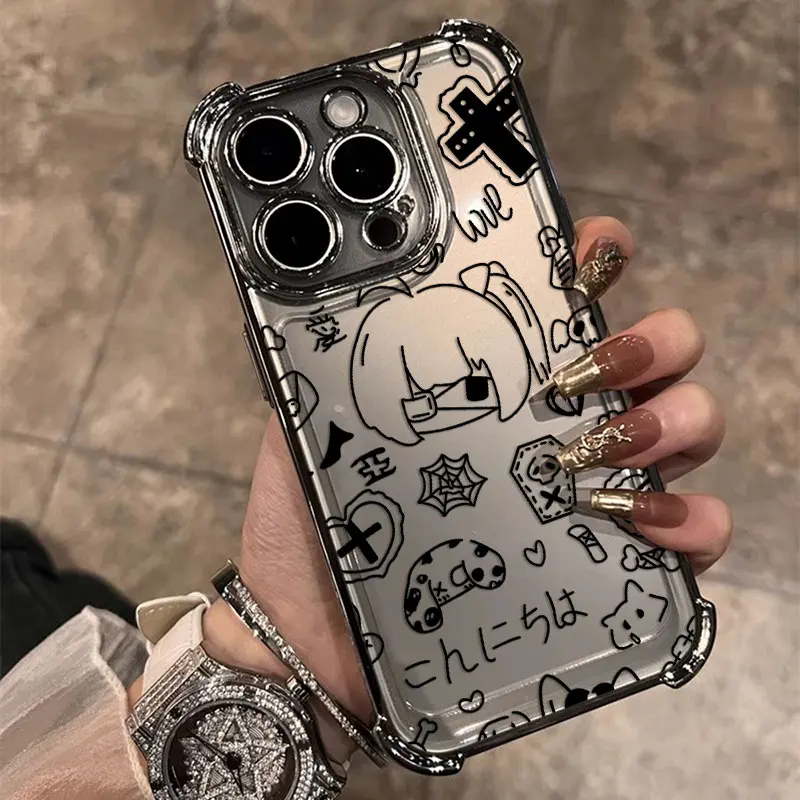 Funda chapada de cómics Takanashi Rikka para Oppo Reno12 Reno11 Reno10 Reno8 Reno7 Reno6 Reno5 Z F T Pro Plus 4G 5G cubierta de Airbag