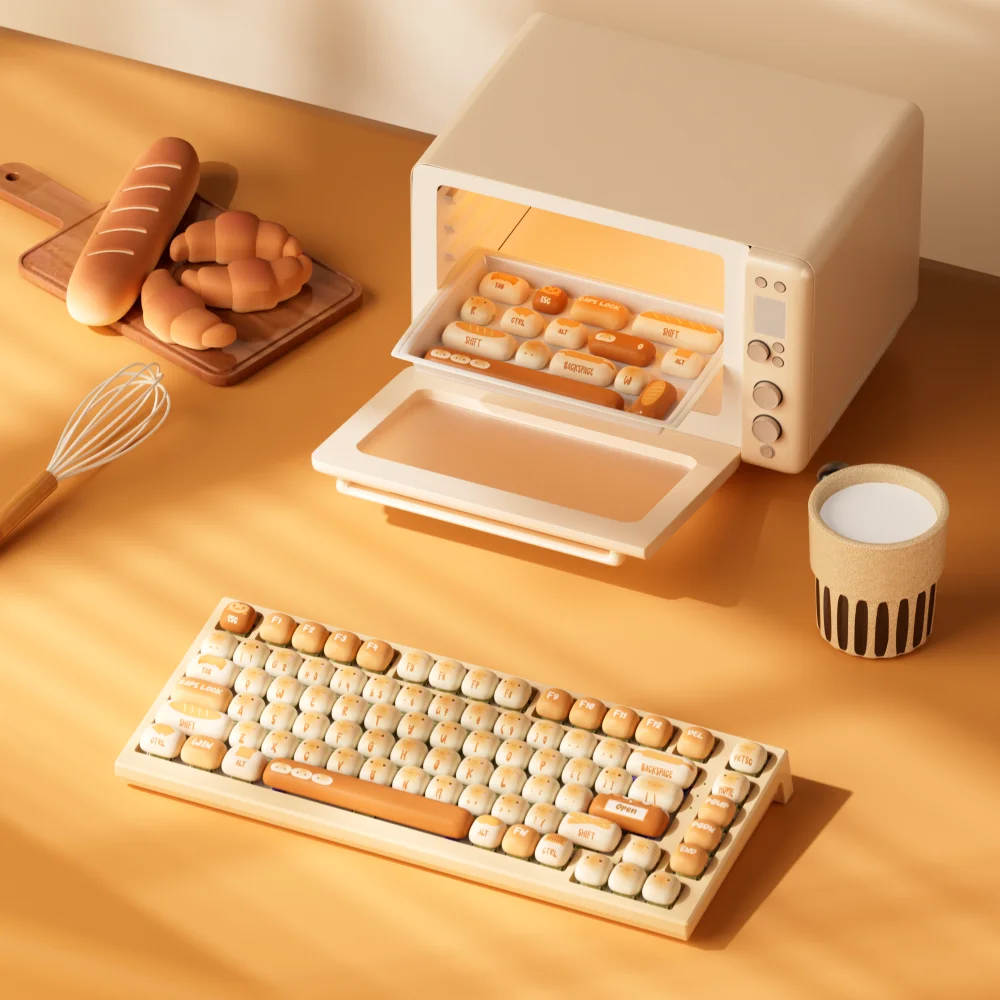 Akko MonsGeek MG75W Bun Wonderland Teclado mecánico 75% 83 teclas intercambio en caliente USB tipo C/2,4G teclado inalámbrico de doble modo para juegos - imagen 2