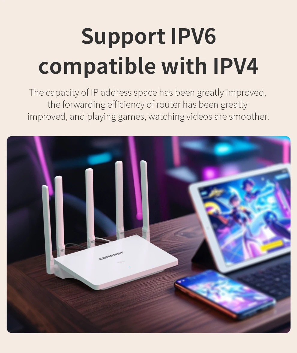 Comfast WiFi6 repetidor WiFi inalámbrico amplificador de señal Wifi extensor WiFi de doble banda 2,4G y 5GHz amplificador WiFi Gigabit enrutador WPS - imagen 5