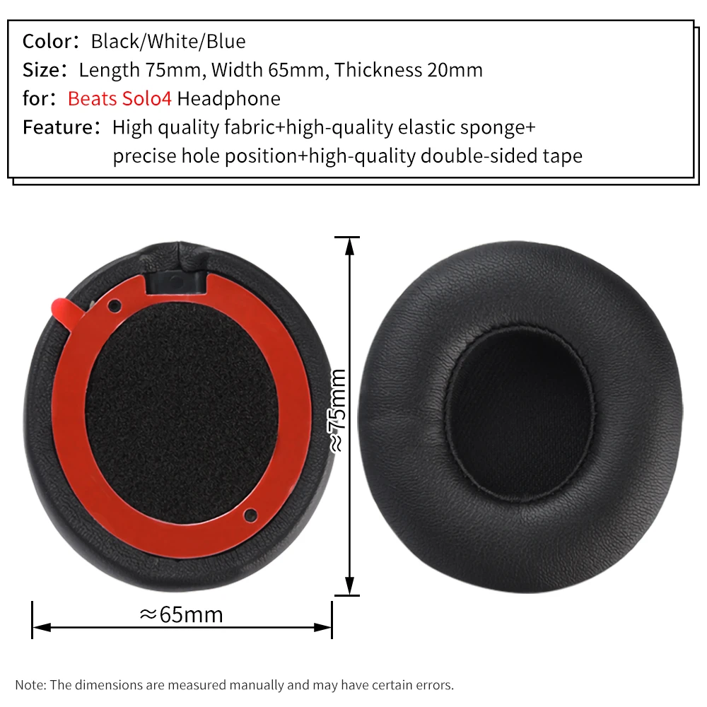 Almohadillas de espuma para auriculares Beats Solo4, almohadillas de espuma para auriculares, almohadillas para auriculares, orejeras de esponja - imagen 3