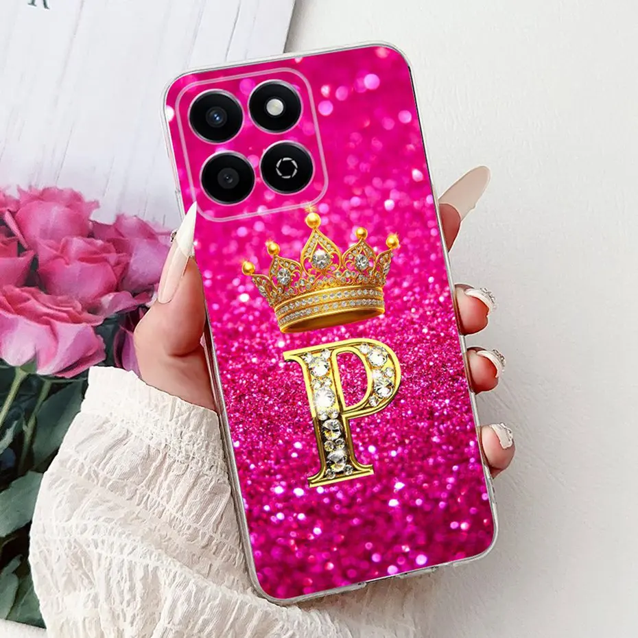 Funda de teléfono con letras a la moda para Honor X7c / Honor 200 Smart / Play 60 Plus, fundas de silicona suaves y delgadas de TPU transparente, parachoques - imagen 4