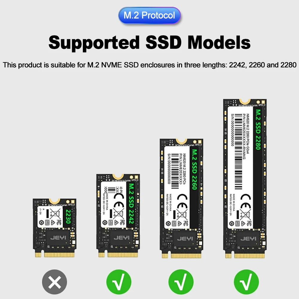 Caja de disco duro externo SSD M2 NVME de 10Gbps/20Gbps protocolo simple/doble M.2 SSD con ventilador de refrigeración compatible con llave M/llave B + M - imagen 4