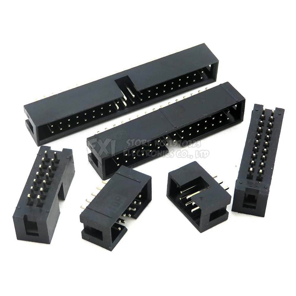 Conector de cabezal de enchufe 5 piezas DC3 de 2,54mm, ISP macho, aguja recta de doble espaciado 6P 8P 10P 14P 16P 20P 30P 34P 40P, nuevo - imagen 2