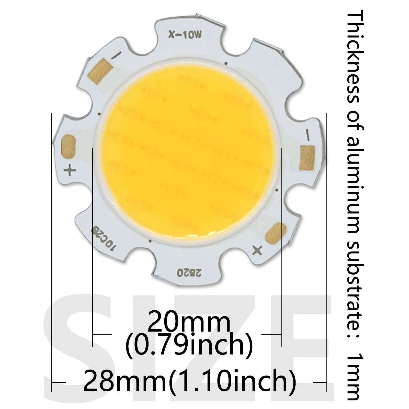 10 unids/lote 2820 cuentas de lámpara COB de alta potencia 3W 5W 7W 10W Bridgelux LED Chip Ra80 diodo emisor de luz DIY para foco de luz descendente - imagen 3