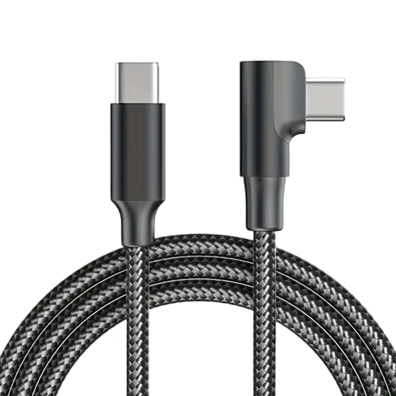 Cable de carga rápida USB-C a tipo C de 60W PD de 90 grados para iPhone 16 15 Pro Max Samsung S25 Xiaomi Redmi POCO Cables trenzados 1m 2m - imagen 4