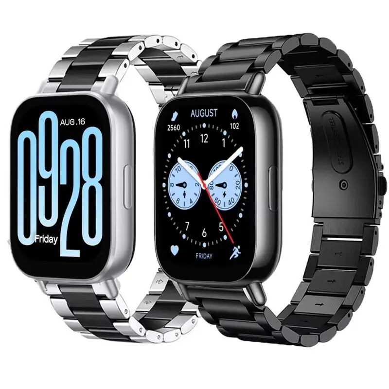 Correa de acero inoxidable + silicona de 22MM para Redmi Watch 5, accesorios para reloj inteligente activo, pulsera para Redmi Watch 5 Lite - imagen 2