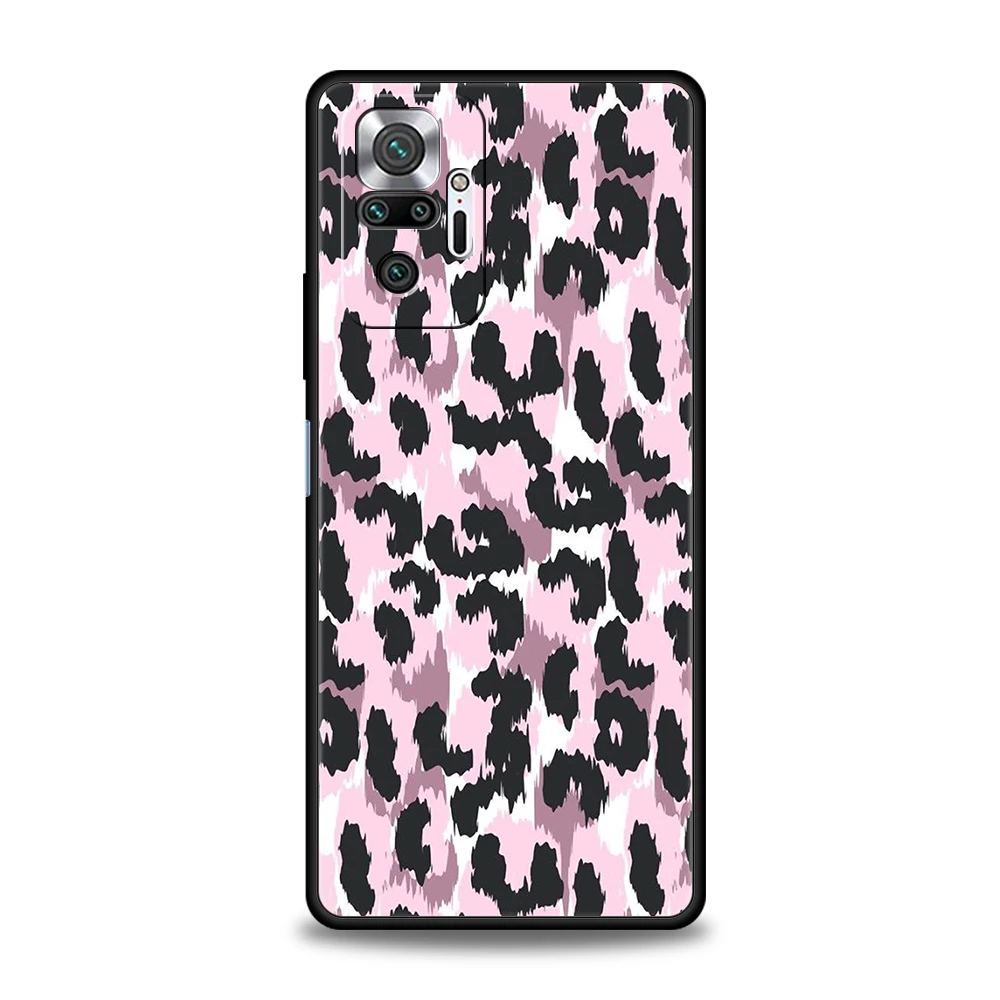 Funda de teléfono con ojos de leopardo florales para Xiaomi Redmi Note 14 5G 13 12 10 11 Pro Plus 4G 14C 13C 12C 10C 9C funda suave de TPU - imagen 2