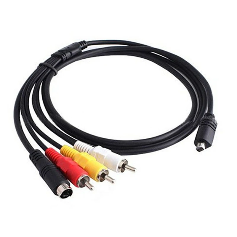 Para cámara Digital SONY DVD VMC-15FS 30FS conectar Cable de datos de línea de TV videocámara RCA 1,5 M AV DV SVIDEO Cable de extensión de Audio y vídeo - imagen 3