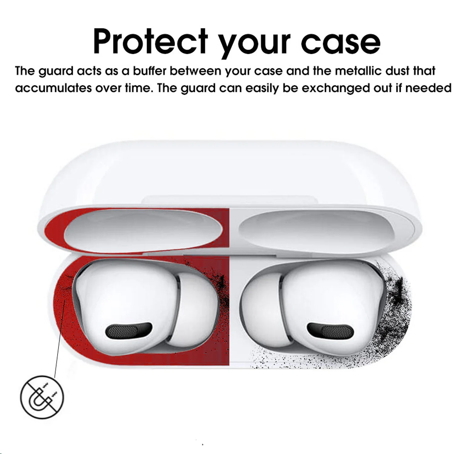 Para Airpods Pro 3 pegatina de Metal a prueba de polvo película ultrafina para Apple AirPods Pro3 protector contra el polvo accesorios de caja de carga de auriculares - imagen 4