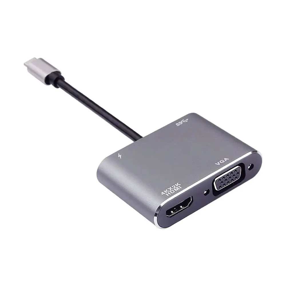 Hub USB C para portátiles: adaptador HDMI 4K y VGA 1080P con tipo C para Dell/Asus/Gaming - imagen 5