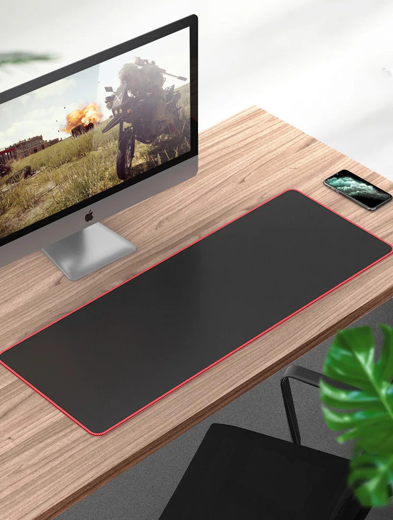 Alfombrilla de ratón para teclado de ordenador, alfombrilla de ratón grande para Gamer, negro, 21x25CM, 25x29CM, 30x70CM, 40x90CM - imagen 3