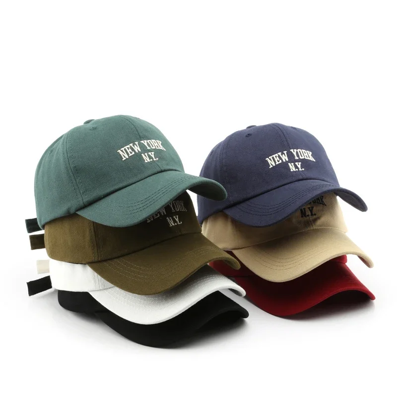 Gorra de béisbol de algodón para hombre y mujer, gorro con bordado de Nueva YORK, informal, Snapback, de verano, Unisex
