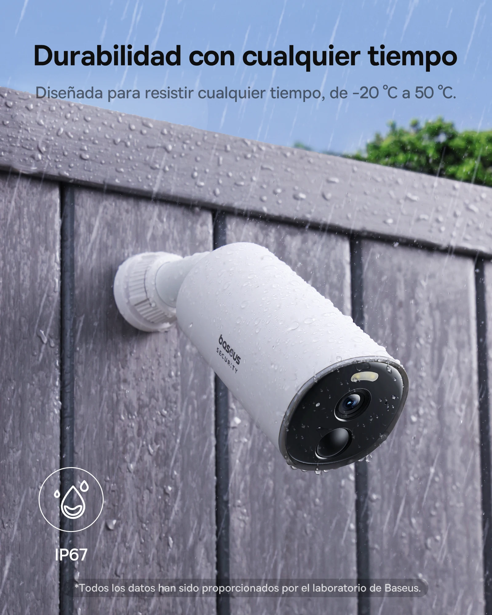 Baseus cámara de seguridad B1 para exteriores, sistema de protección de seguridad, 2K, inalámbrica, Wifi, grabación 24/7, 8GB de almacenamiento Local incorporado - imagen 5