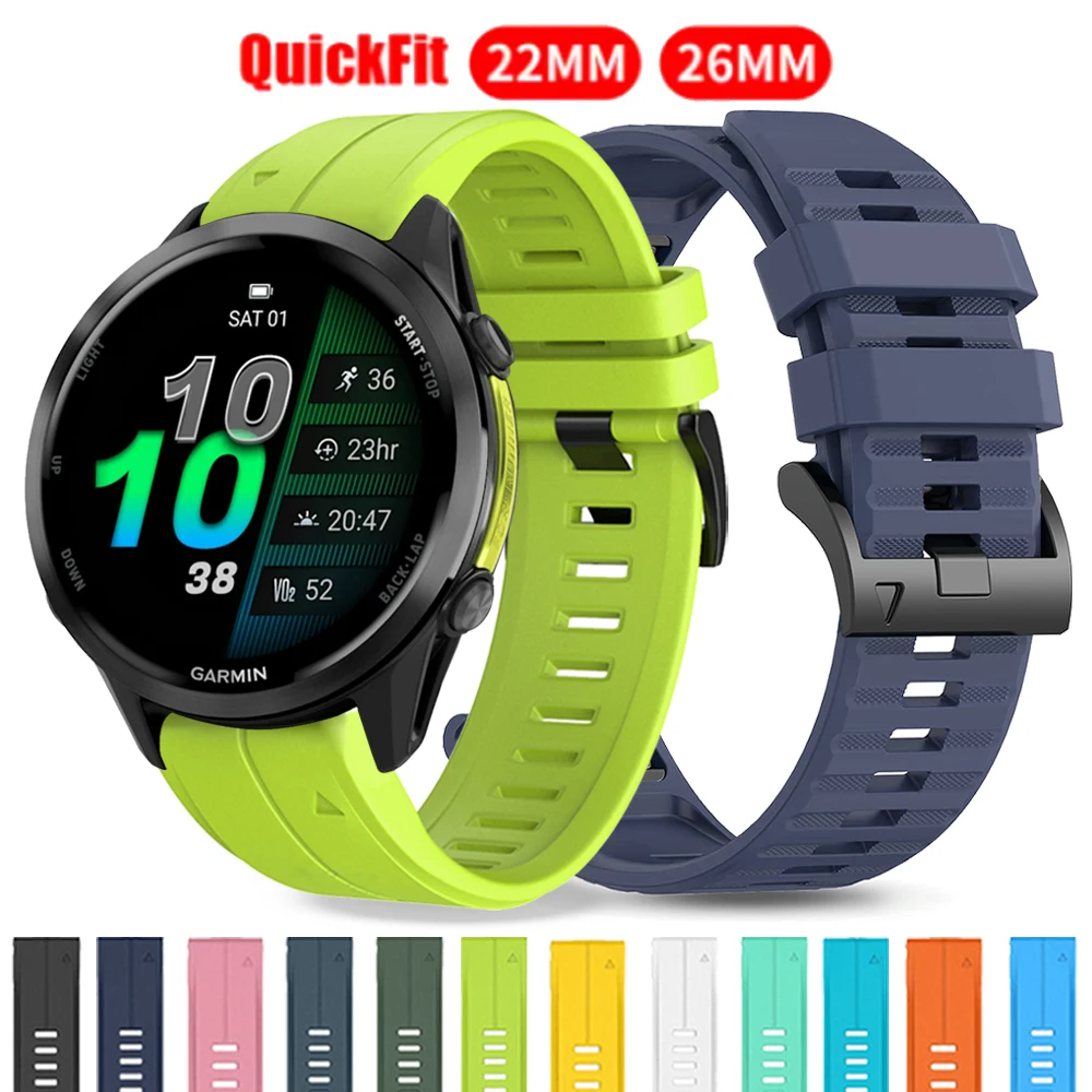 Correa QuickFit de silicona de 22mm y 26mm para Garmin Fenix 8X 7X 8 7 Fenix 6 Pro 5X Plus Forerunner 970 935 945 Tactix 8 pulsera Correa