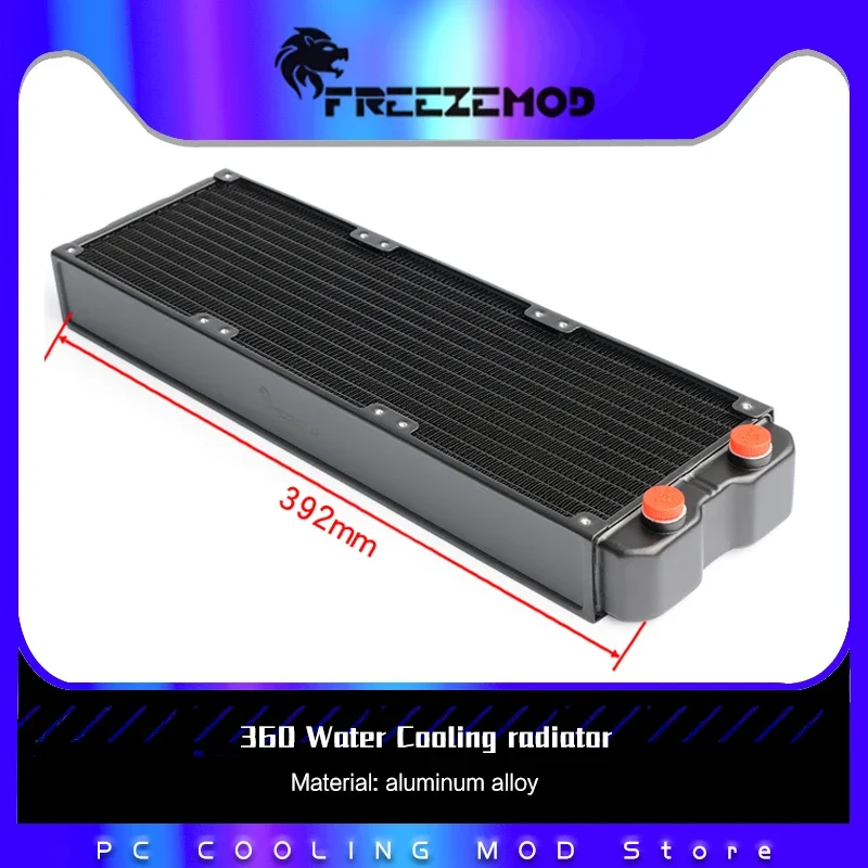 Radiador de aluminio de 360mm con refrigeración por agua para PC, disipador de calor de doble capa G1/4 de 45mm de espesor, pieza de gabinete para jugadores DIY