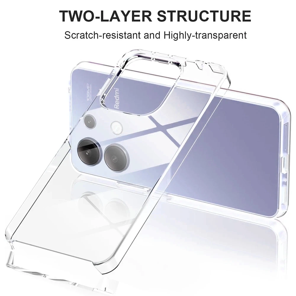 Funda de cuerpo completo 360 a prueba de golpes para Xiaomi POCO F7 F6 F5 X7 X6 X5 Pro 5g híbrido PC carcasa suave de silicona transparente dura ultrafina - imagen 2