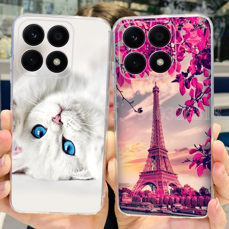 Funda de silicona suave para Honor X8a, cubierta trasera bonita con diseño de mariposa y gato, para CRT-LX1, X8a, X, 8a - imagen 3