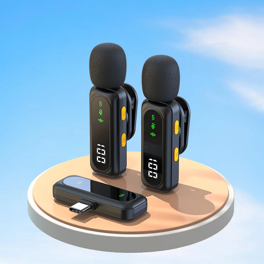 Xiaomi Mijia-micrófono de solapa Lavalier, inalámbrico, portátil, reducción de ruido, grabación de Audio, tipo C, para USB-C, Android, PC en vivo