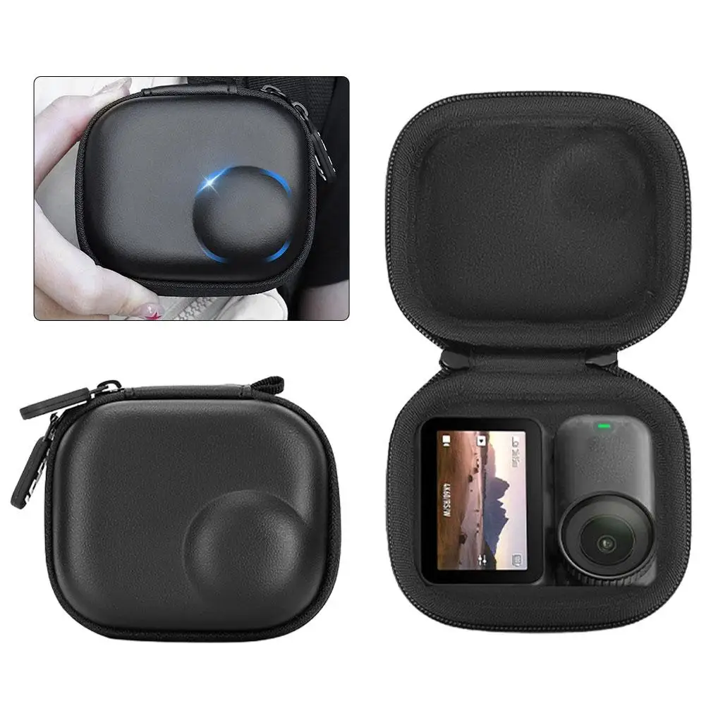 Para DJI OSMO Nano Estuche de transporte bolsa de viaje con cremallera accesorio de cámara bolsa de almacenamiento PU carcasa dura anticaída funda a prueba de golpes - imagen 2