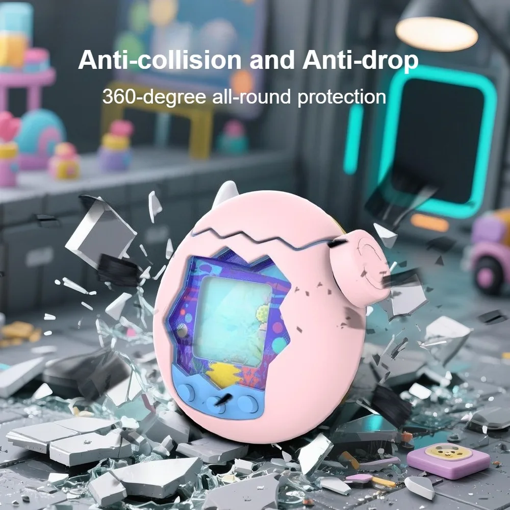 Para Tamagotchi Paradise funda protectora de silicona piel electrónica mascota impermeable y anticaída carcasa protectora con cordón - imagen 3