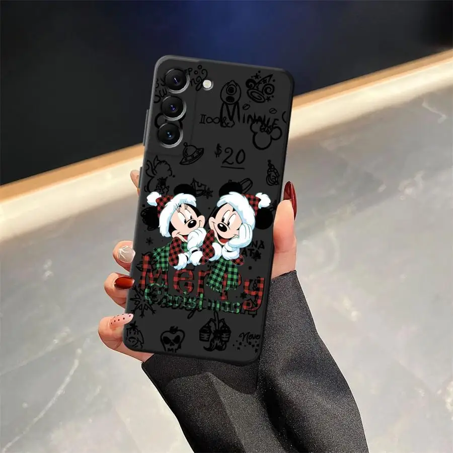 Funda para Samsung Galaxy A50 A05 A30 A15 A17 A70 A40 A16 A06 A20 A13 A10 A12 A04 funda negra suave para teléfono lindo dibujos animados Mickey - imagen 3