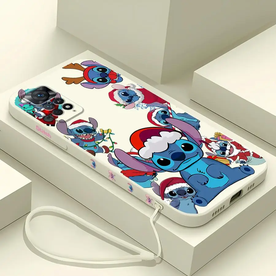 Funda de teléfono de Feliz Navidad de Disney Stitch para Xiaomi Redmi Note 13, 12 Pro Plus, 7, 10, 12S, 11S, 11 Pro, 5G, 8, 9, 10 Pro, 9S, 9T, 10T - imagen 5