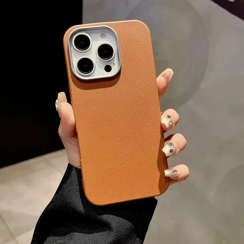 Funda de teléfono de cuero mate de lujo para Xiaomi Redmi Note 14 13 12 11 Pro Plus 5G 12S 11S 10S Redmi 13C 13 12 4G cubierta a prueba de golpes - imagen 3