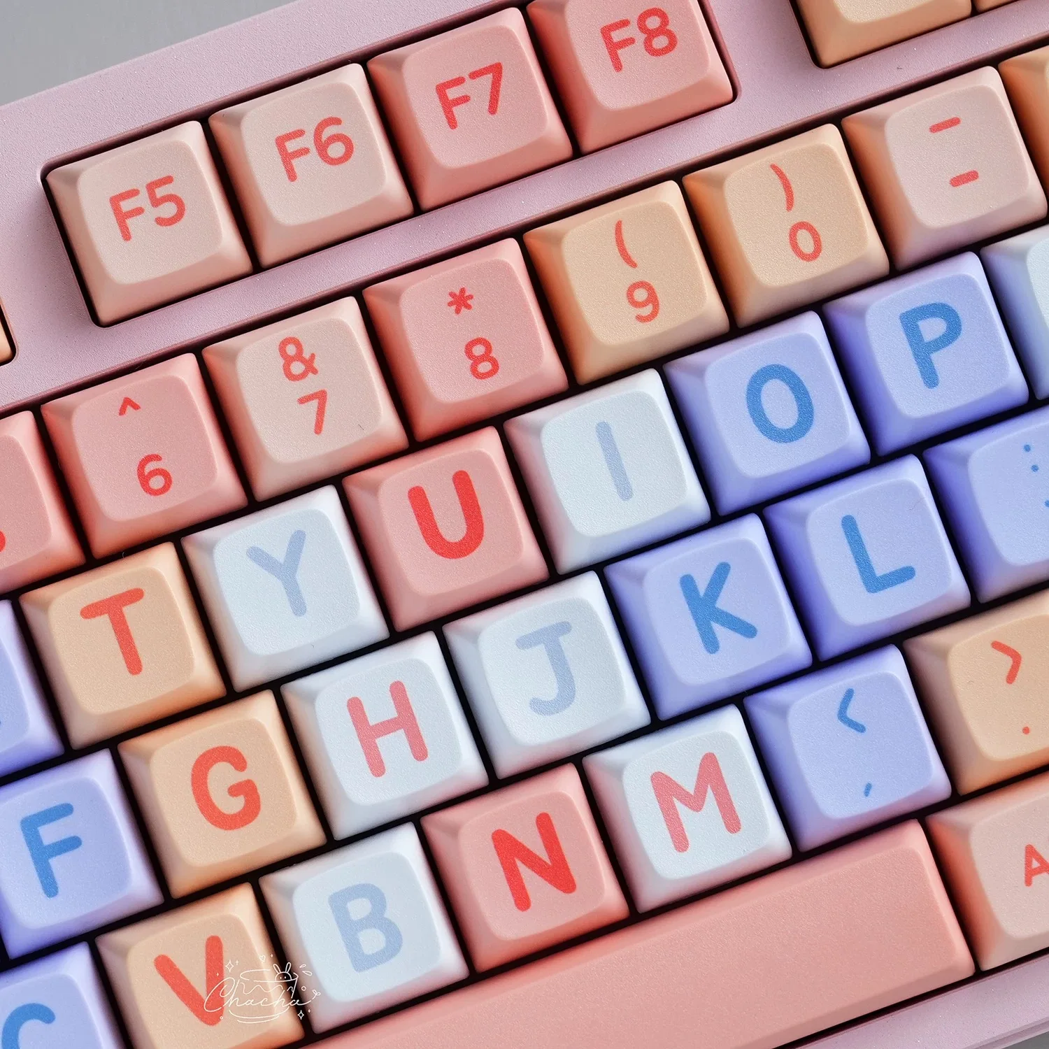 JCM teclas rosas 121 teclas/juego 5 lados DYE-SUB perfil PBT XDA para teclado mecánico para juegos Cherry Mx Switch Fun 60 regalos para niñas - imagen 5