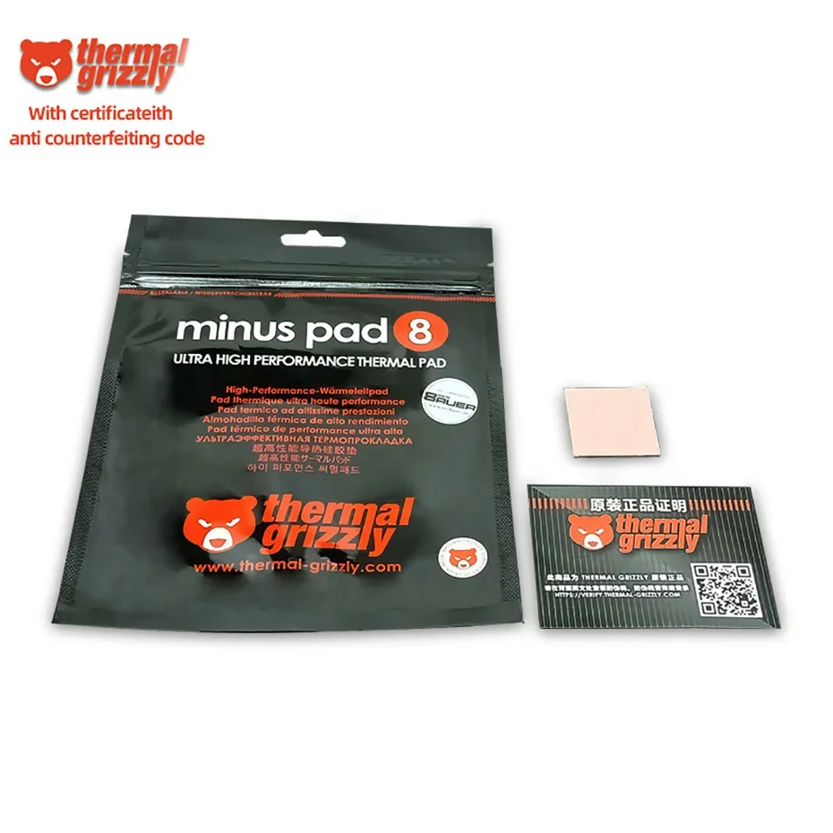 Almohadilla térmica Grizzly 8,0 W/MK 30*30*1,0mm tarjeta gráfica de CPU de varios tamaños disipador de calor placa base almohadilla de silicona de disipación de calor - imagen 4