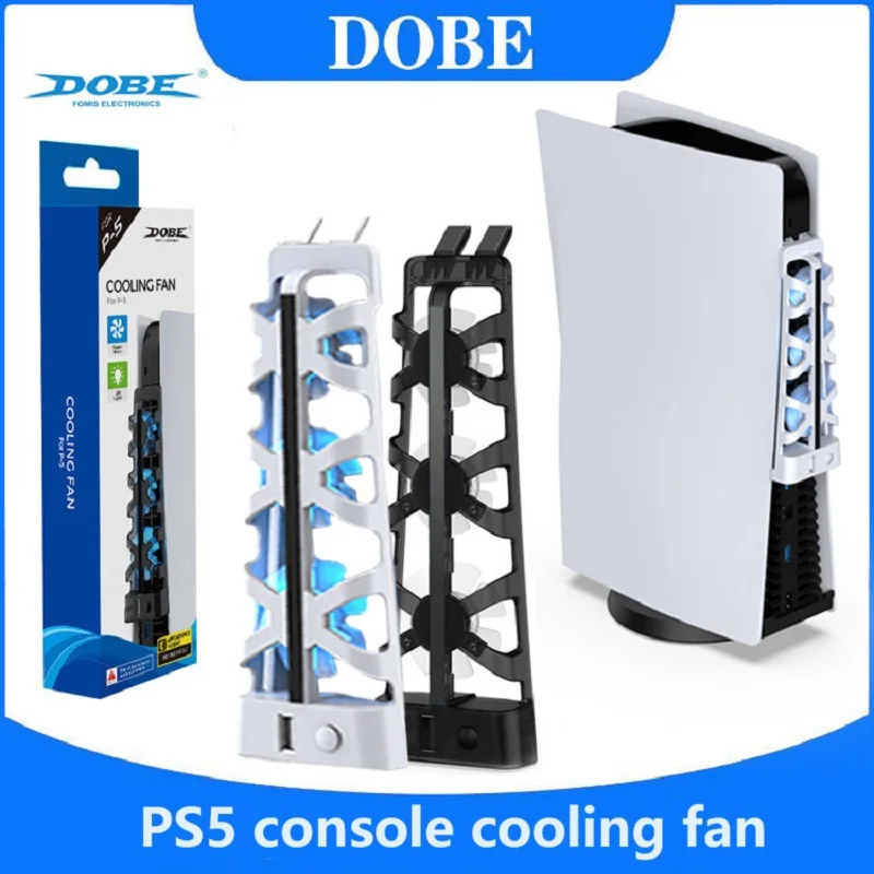 Para consola PS5, ventilador de refrigeración para consola PS5, radiador de luz azul trasera para ventilador de refrigeración PS5, accesorios para juegos TP5-1523 - imagen 2