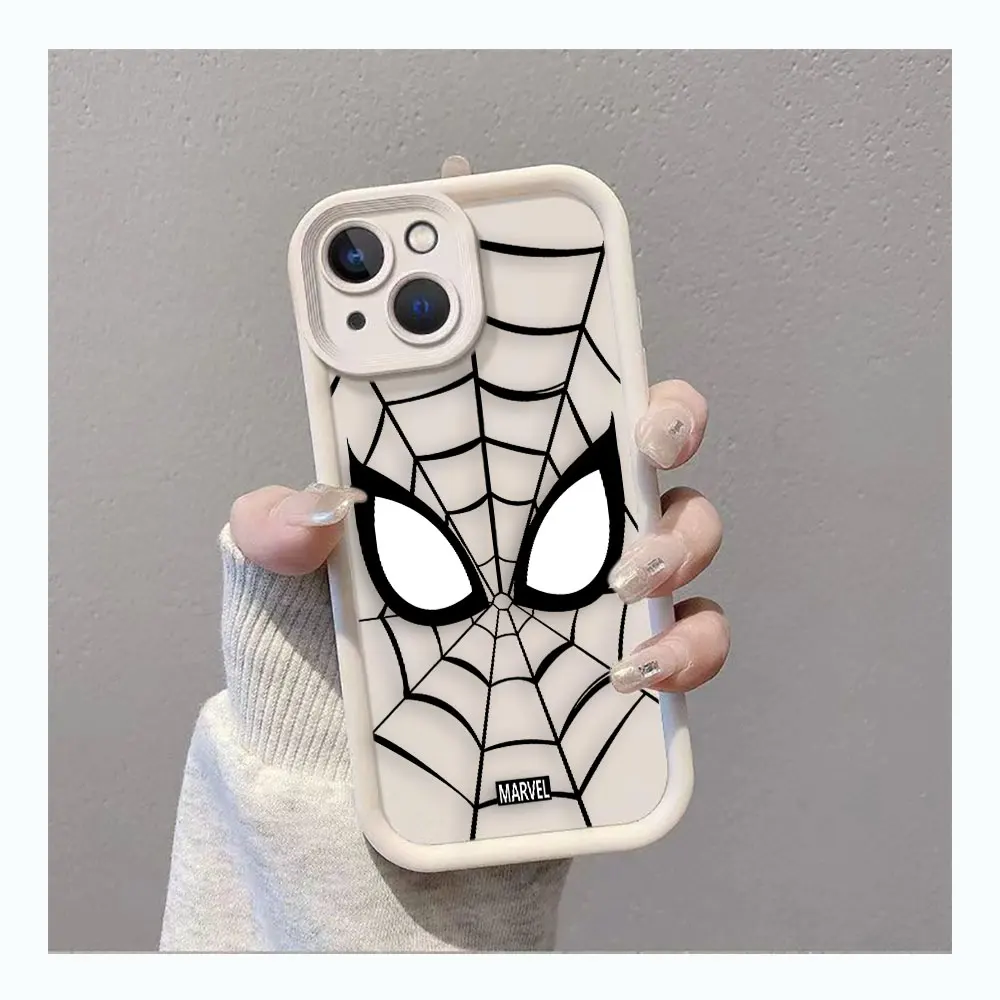 Funda con cara de Spider-Man de Marvel Comics para Samsung Galaxy A73 A71 A55 A54 A53 A52 A51 A50 A35 A34 A33 A32 A30 A25 A24 A23 A13 - imagen 4