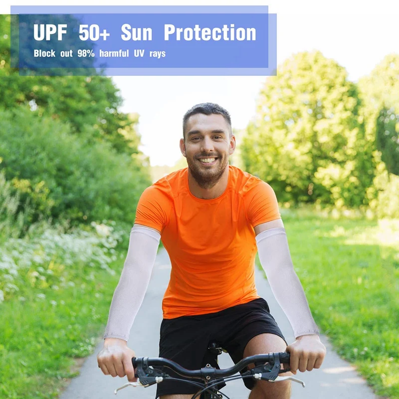 Mangas de brazo de refrigeración para hombre y mujer, calentadores de protección UV para correr, ciclismo, senderismo y Golf, 10 pares - imagen 5