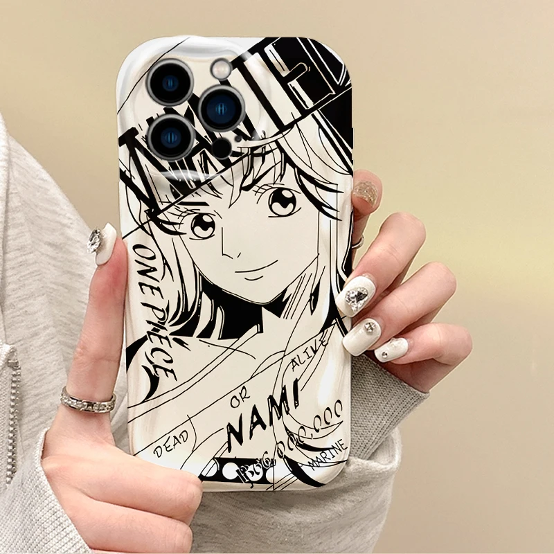 O-One Pieces Ace Nami Anime funda de teléfono para iPhone 16 Pro Max 15 14 13 12 11 8 7 Pro X XR XS Max cubierta transparente a prueba de polvo - imagen 3
