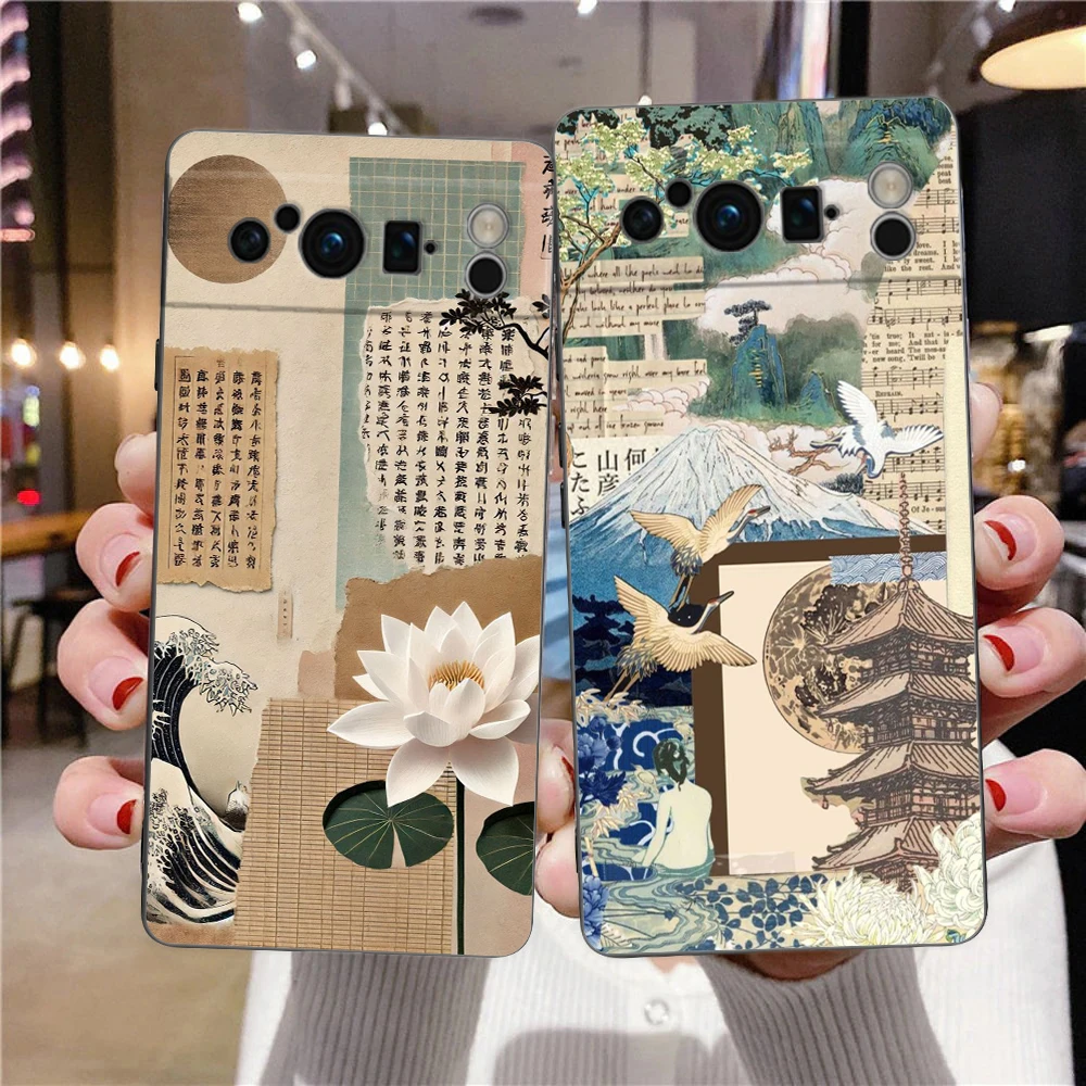 Para Google Pixel 10 Pro funda de teléfono Pixel 9 Pro XL TPU funda Pixel 8 Pro 9A 8A 7A 7 6A 6 Pro cubierta Japón Osaka Kanagawa etiqueta - imagen 2