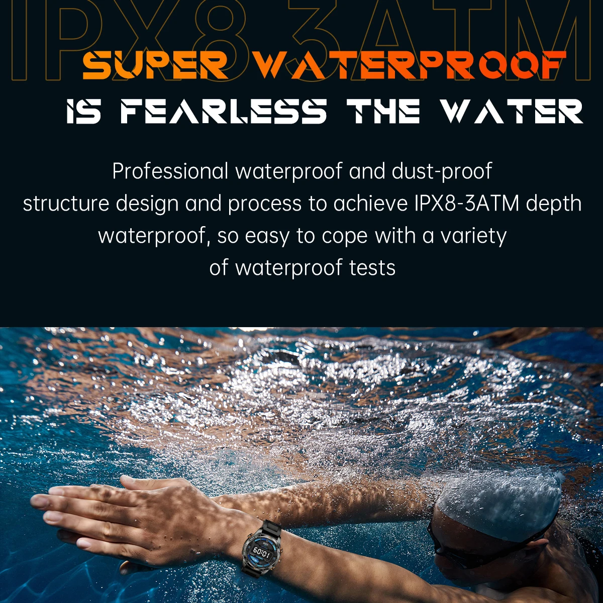 696 deportes al aire libre relojes inteligentes impermeables para hombres linterna de luz fuerte ritmo cardíaco salud Fitness música mujeres BT llamada reloj inteligente - imagen 5