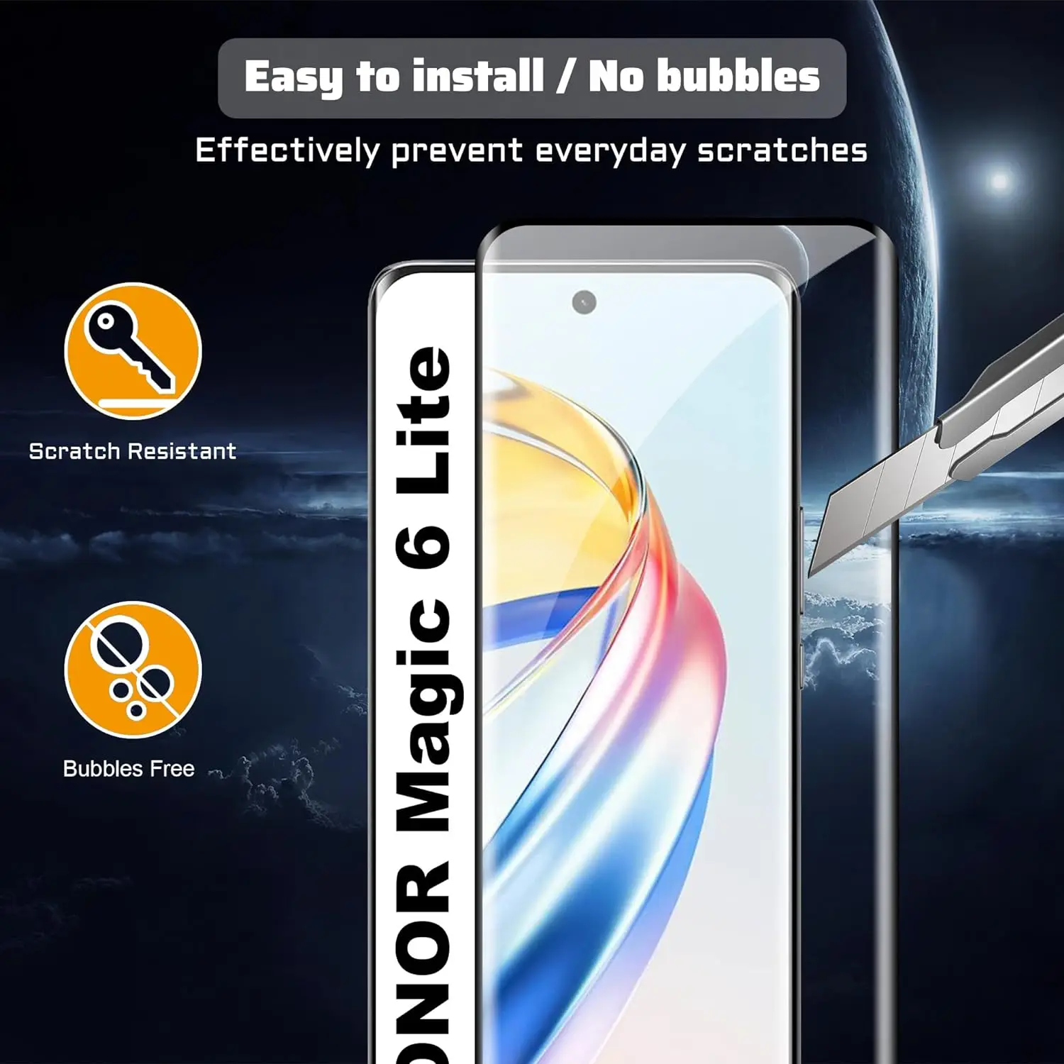 Para Huawei Honor Magic 6 Lite/Magic 7 Lite 5G 2/4 Uds Protector de pantalla curvo 3D de vidrio templado - imagen 2