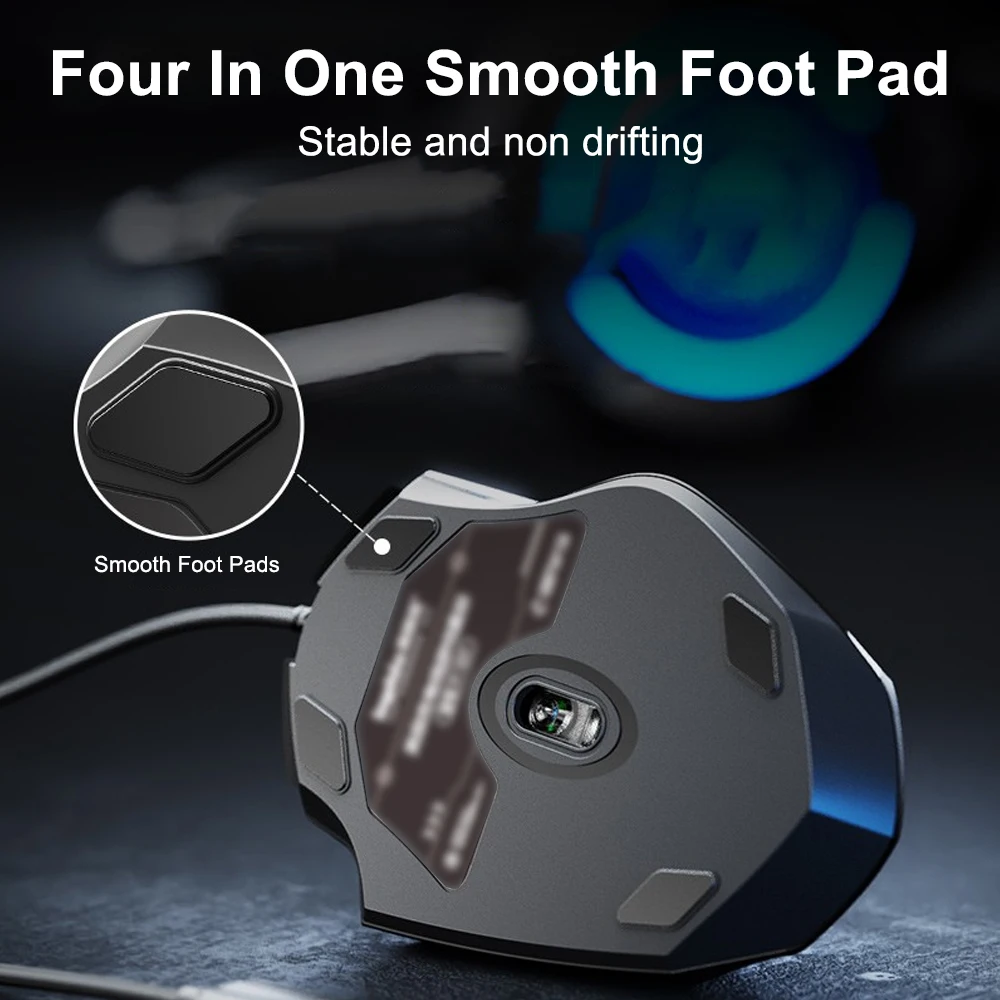 Ratón ergonómico con cable y 6 botones, ratones de oficina y hogar para portátiles, ordenadores Windows, aspiradoras y PC - imagen 5