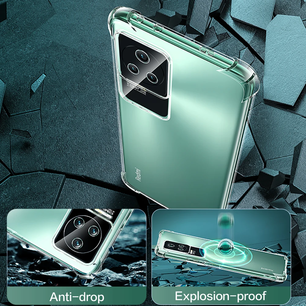 SmartDevil-funda transparente para Xiaomi Redmi Note 12 Pro K60 K50 Gaming K40S K20 K30, cubierta trasera de TPU, protector lente - imagen 5