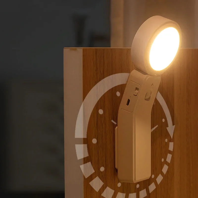 Luz LED nocturna con Sensor de cuerpo humano, luz de lectura recargable por USB, luz nocturna para dormitorio, armario, escalera, lámpara de pasillo con Sensor - imagen 4