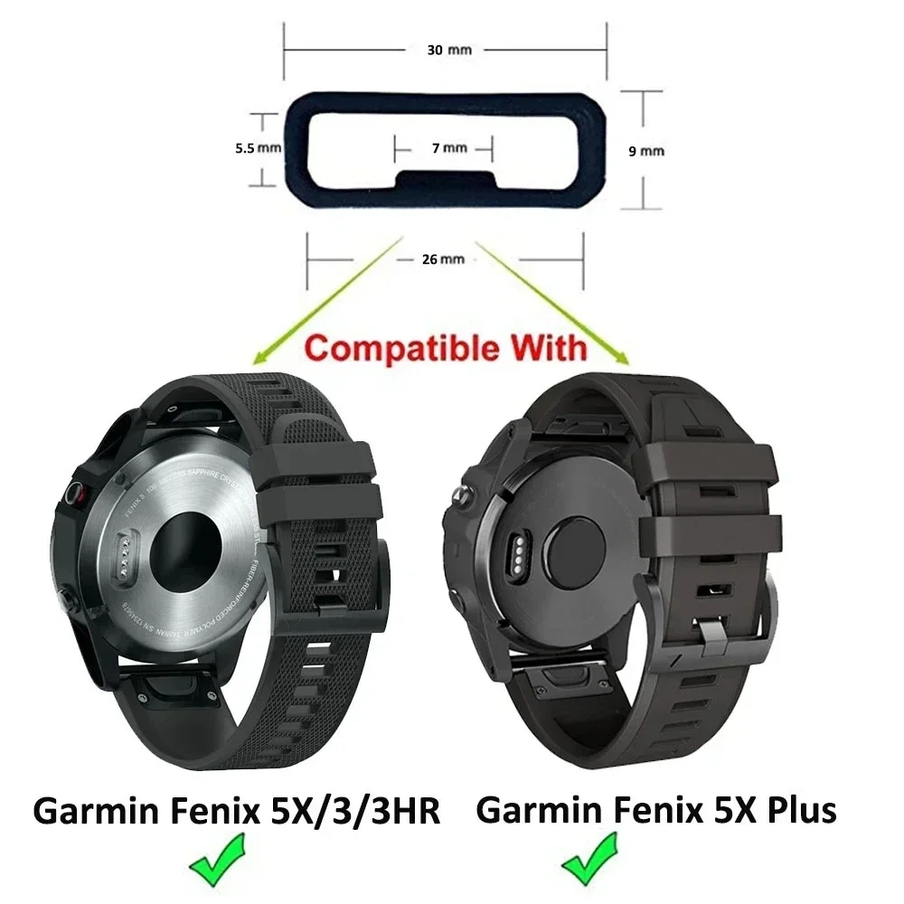 Correas de silicona para reloj, anillos de retención de soporte de seguridad con bucle para Garmin Fenix 6S 6X 6 Pro 5X 5S 5 Plus, accesorios - imagen 5