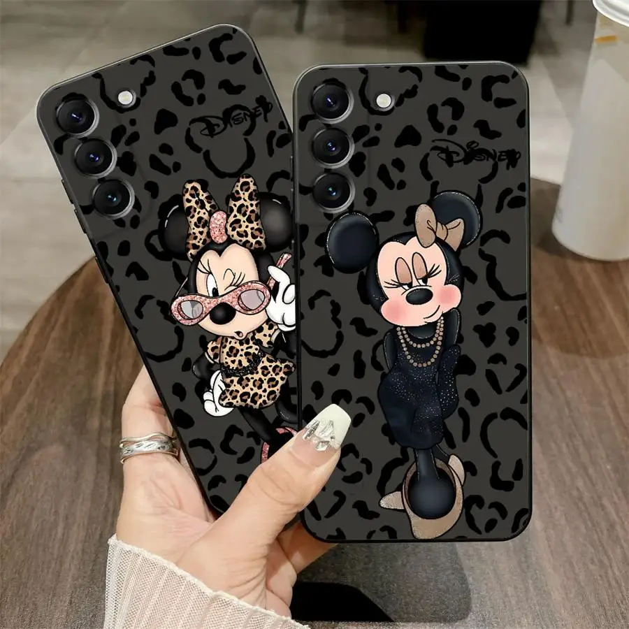 Funda para Samsung Galaxy A51 A73 A36 A23 A53 A22 A52 A32 A26 A72 A25 A71 A41 A24 A55 A35 funda negra suave para teléfono Disney Cute - imagen 4